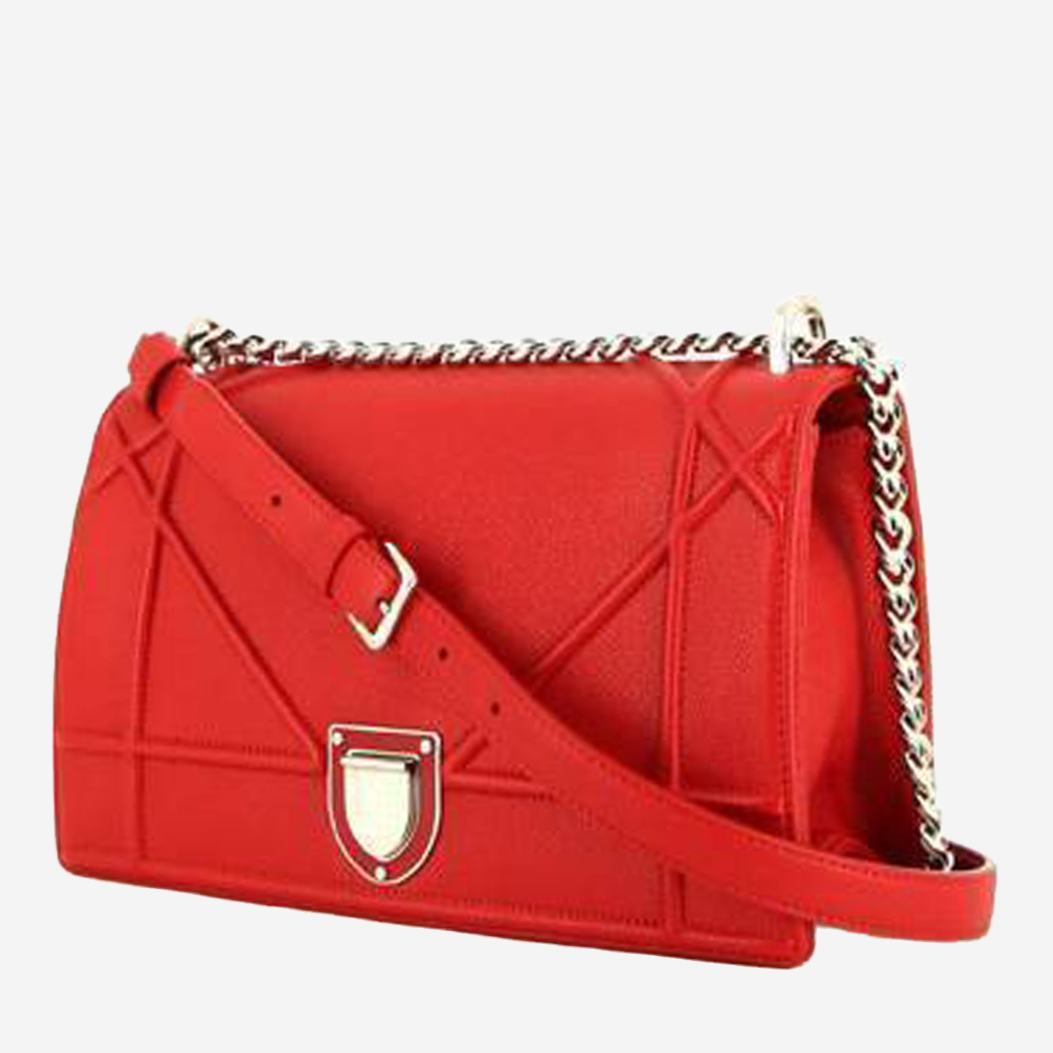 Dior Diorama shoulder bag in red leather