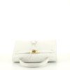 Bolso de mano Hermès Kelly 28 cm en avestruz blanco - 360 Front thumbnail