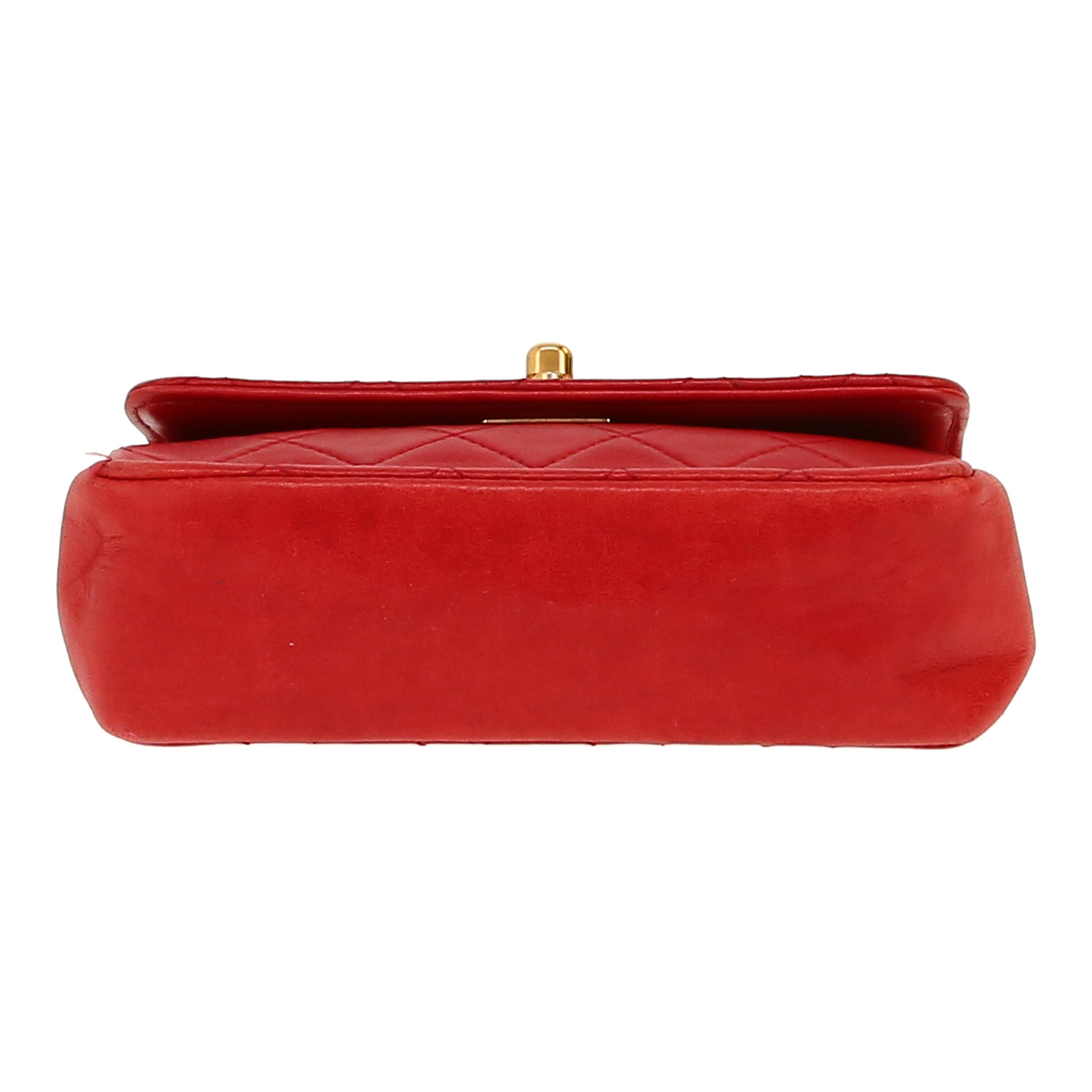 Bolso bandolera Chanel  Timeless Mini en cuero acolchado rojo - Detail D1