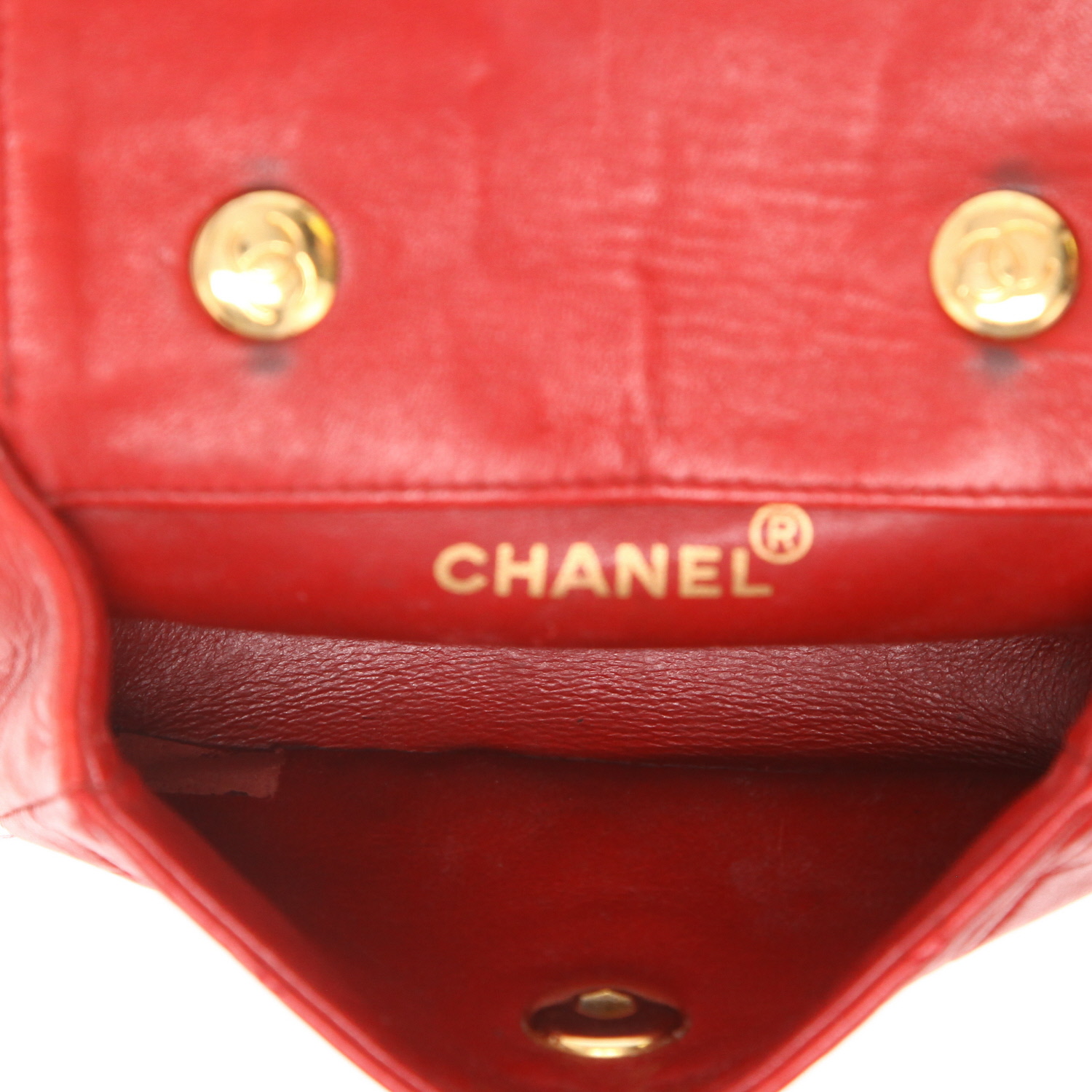 Sac bandoulière Chanel  Timeless Mini en cuir matelassé rouge - Detail D3