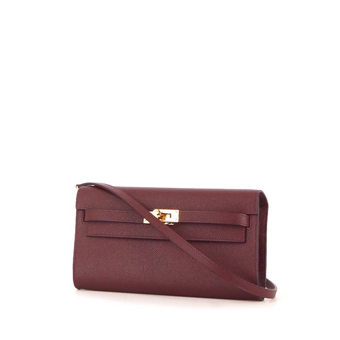 Hermès Kelly To Go shoulder bag in burgundy epsom leather - 00pp