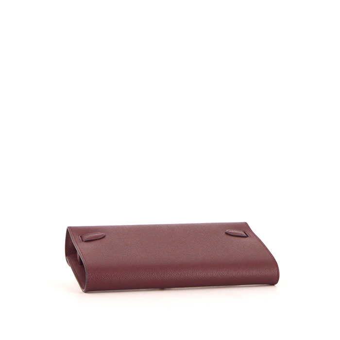 Hermès Kelly To Go shoulder bag in burgundy epsom leather - Detail D5