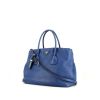 Prada  Double handbag  in blue leather - 00pp thumbnail