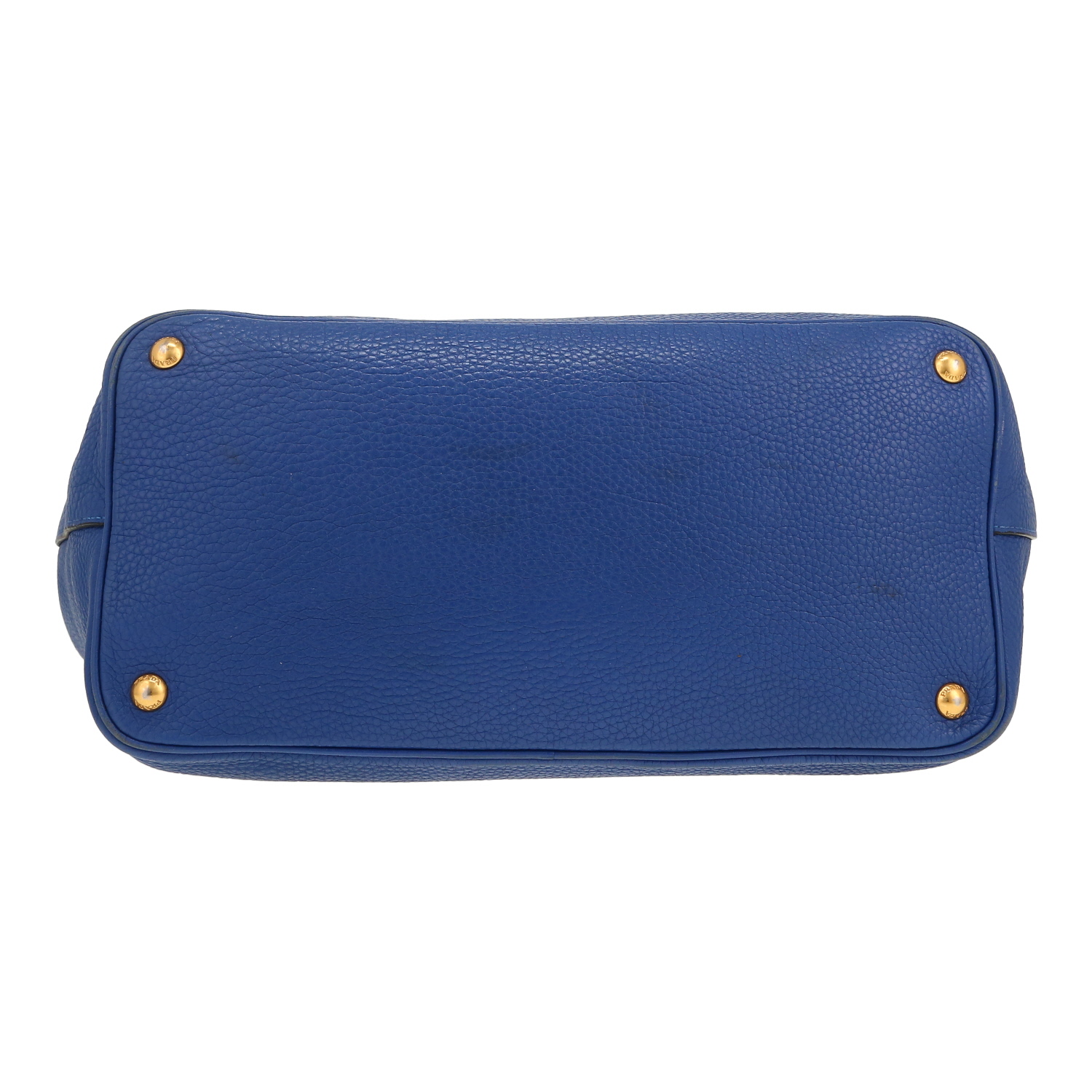 Sac à main Prada  Double en cuir bleu - Detail D1