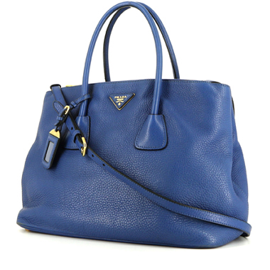 Bolso de mano Prada  Double en cuero azul