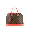 Louis Vuitton Alma Totem handbag in brown monogram canvas and red leather - 360 thumbnail