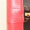 Borsa Louis Vuitton Alma in tela monogram cerata marrone e pelle rossa - Detail D3 thumbnail