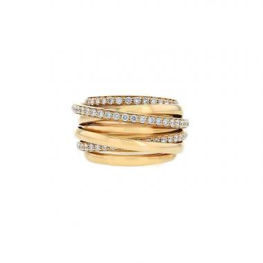 De Grisogono Allegra ring in pink gold and diamonds