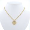 Poiray Coeur Secret medium model necklace in yellow gold and diamonds - 360 thumbnail