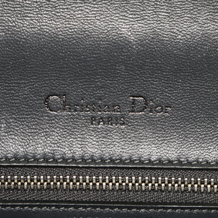 Borsa a tracolla Dior Diorama in pelle grigio antracite - Detail D4