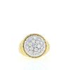Vintage ring in yellow gold,  white gold and diamonds - 360 thumbnail