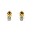 Fred Force 10 1990's earrings in yellow gold,  stainless steel and citrines - 00pp thumbnail