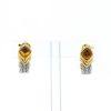 Fred Force 10 1990's earrings in yellow gold,  stainless steel and citrines - 360 thumbnail