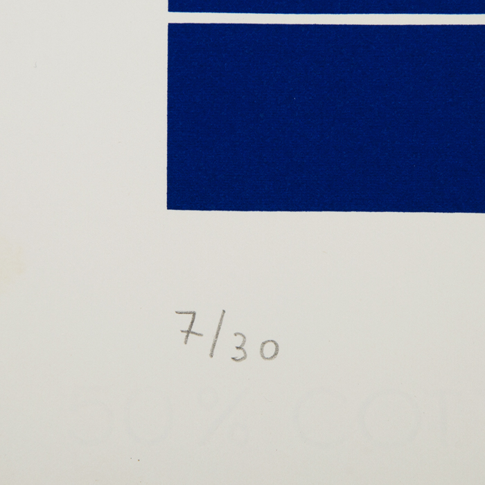 Raymond Hains, "Les panneaux Peradotto", suite de quatre sérigraphies en deux couleurs sur papier, signées, datées et numérotées, de 1999 - Detail D3