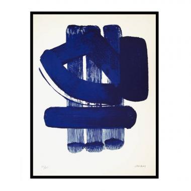 Pierre Soulages, "Lithograph n°37", lithograph in colors on paper, signed, numbered and framed, of 1974