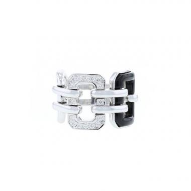 Anello Chanel Première in oro bianco,  onice e diamanti
