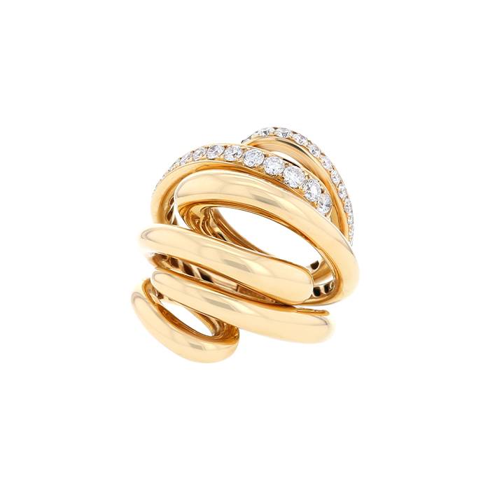De Grisogono Vortice ring in pink gold and diamonds - 00pp