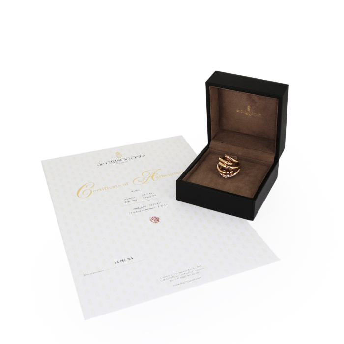 De Grisogono Vortice ring in pink gold and diamonds - Detail D2