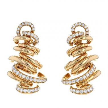 Orecchini pendenti De Grisogono Vortice in oro rosa e diamanti