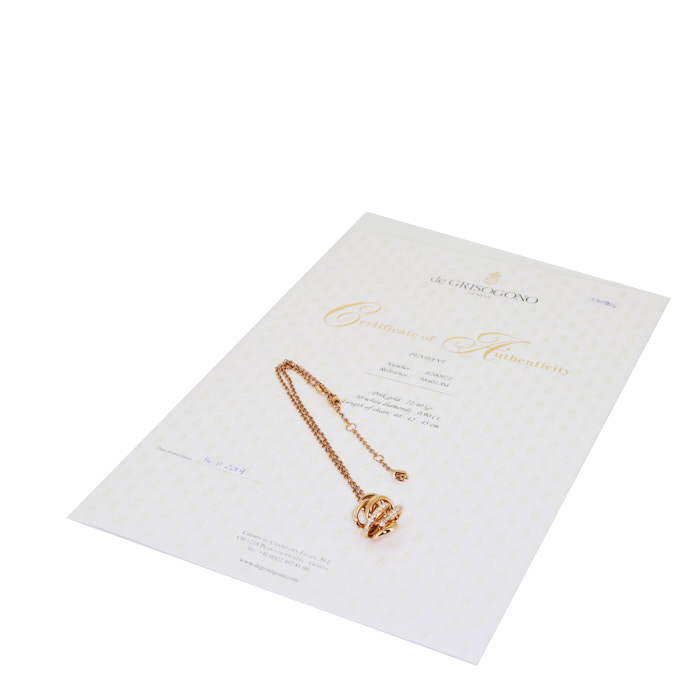 De Grisogono Vortice necklace in pink gold and diamonds - Detail D2