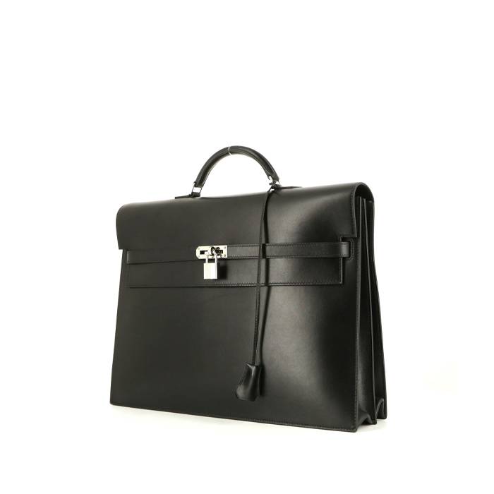 Hermès Kelly Dépêches briefcase in black box leather - 00pp