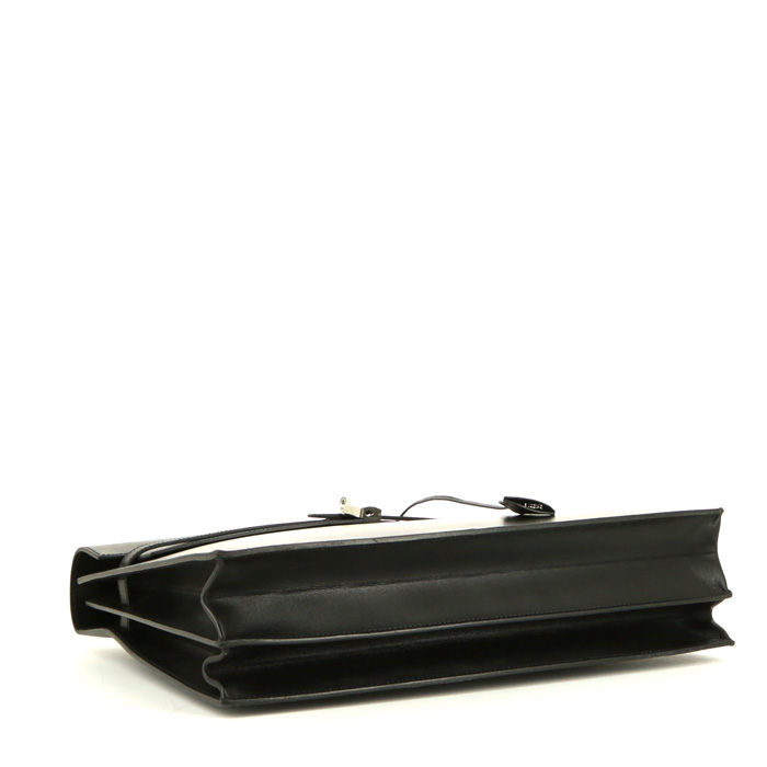 Hermès Kelly Dépêches briefcase in black box leather - Detail D4