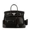 Hermes Birkin 35 cm Cargo handbag in canvas and black leather - 360 thumbnail