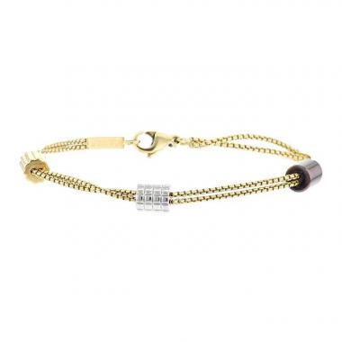Boucheron Quatre bracelet in 3 golds and ceramic