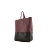 Celine Cabas shopping bag in purple and black bicolor leather - 00pp thumbnail