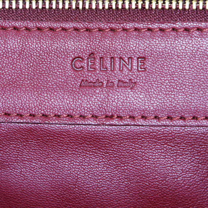 Celine Cabas shopping bag in purple and black bicolor leather - Detail D3