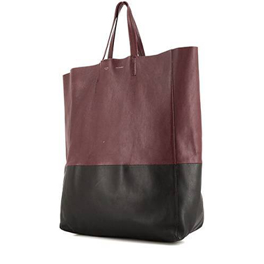 CELINE cabas horizontal item tote bag bicolor pink red used from japan