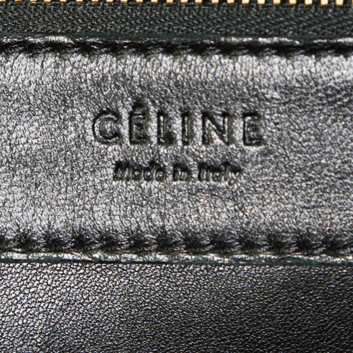 Celine Cabas bag in leopard foal and black leather - Detail D3
