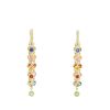 Pendants earrings "rainbow" in yellow gold,  diamonds and colored sapphires - 00pp thumbnail