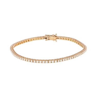 bracelet in pink gold and diamonds (1,84 carat)
