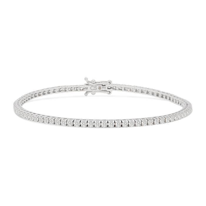 bracelet ligne en or blanc et diamants (1, 85 carat)