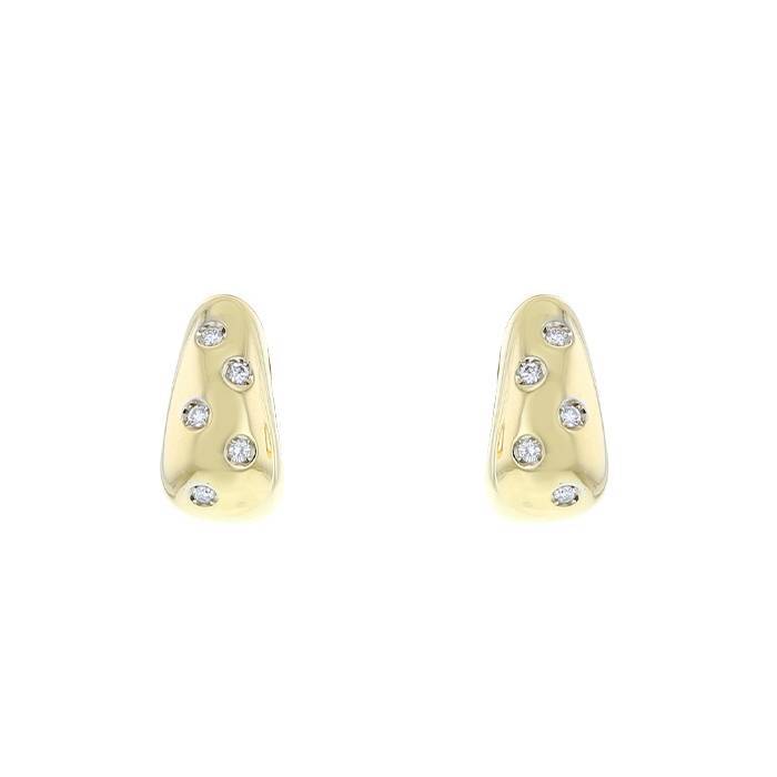 Pomellato earrings in yellow gold and diamonds - 00pp