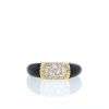 Van Cleef & Arpels Philippine 1970's ring in yellow gold,  onyx and diamonds - 360 thumbnail