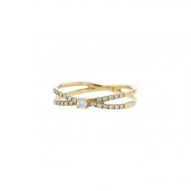 Mauboussin A La Croisée des Chemins ring in yellow gold and diamonds