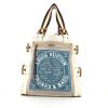 Louis Vuitton Globe shopper shopping bag in beige and blue canvas - 360 thumbnail
