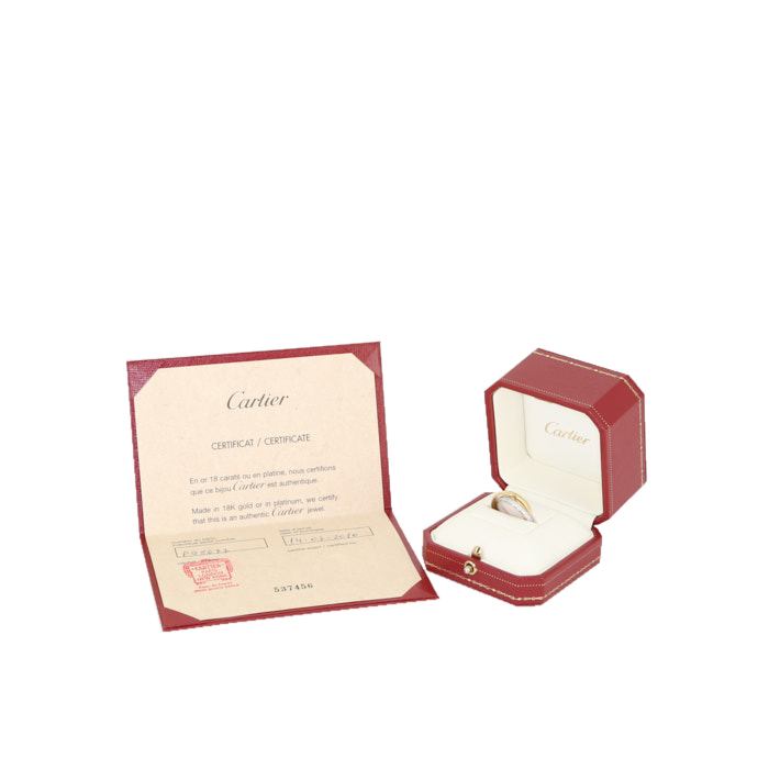 Cartier Trinity small model ring in 3 golds and diamonds - Detail D2