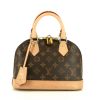 Louis Vuitton Alma BB handbag in brown monogram canvas and natural leather - 360 thumbnail
