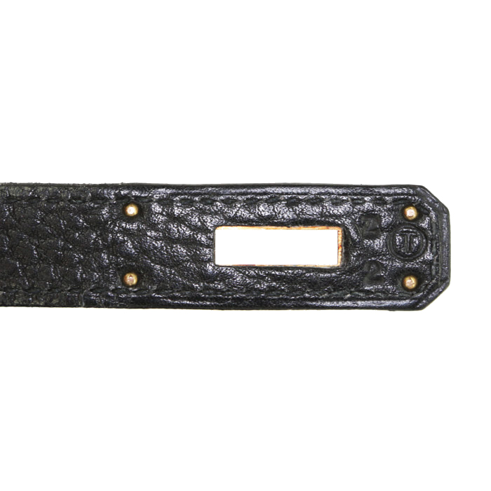 Borsa Hermes Birkin 40 cm in pelle Ardenne nera - Detail D4