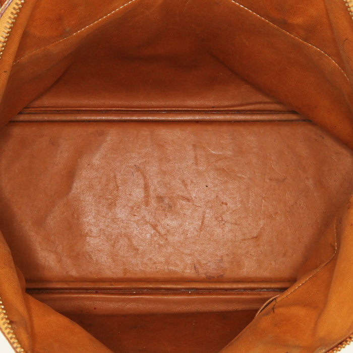 Bolso de mano Hermes Bolide 35 cm en cuero Courchevel color oro - Detail D3