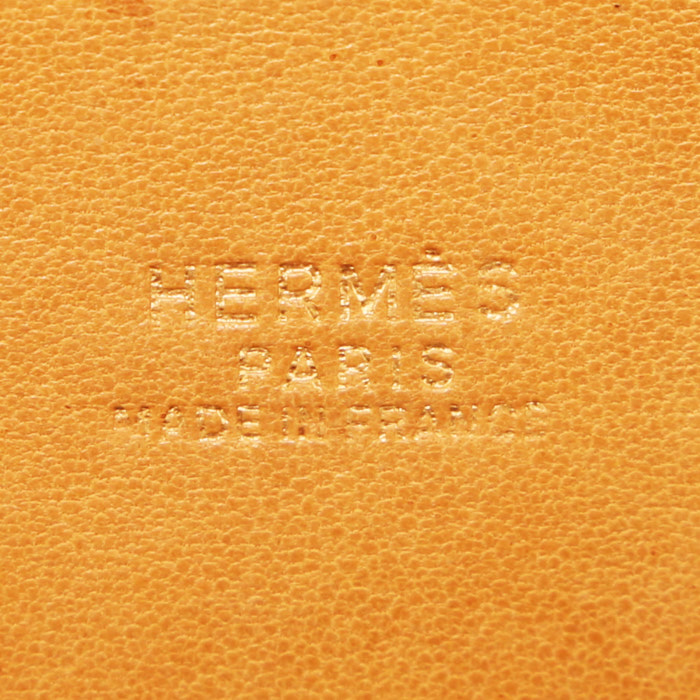 Sac à main Hermes Bolide 35 cm en cuir Courchevel gold - Detail D4
