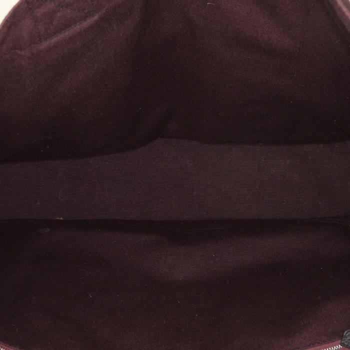 Hermes Toto Bag - Shop Bag shopping bag in burgundy and black canvas - Detail D2