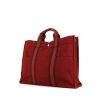Bolso Cabás Hermes Toto Bag - Shop Bag en lona roja - 00pp thumbnail