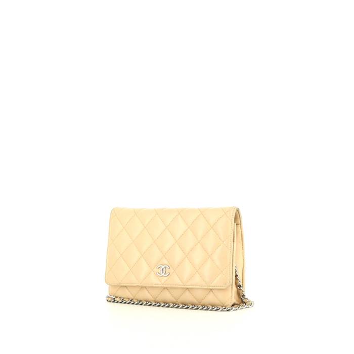 Chanel Wallet on Chain shoulder bag in beige quilted leather - 00pp