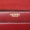 Bolso de mano Hermès Louisiane en cuero box color burdeos - Detail D3 thumbnail