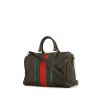 Gucci Boston handbag  in red and green canvas  and brown leather - 00pp thumbnail