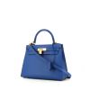 Borsa Hermès Kelly 28 cm in pelle Epsom Bleu France - 00pp thumbnail